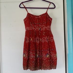 Free People Red Festival Dress